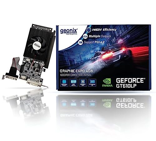 GEONIX GEFORCE GT 730LP 4GB DDR3 Graphic Card | 64bit Dual Slot | Multiple Outputs- VGA, HDMI, DVI | Support PCI-e2 Profile