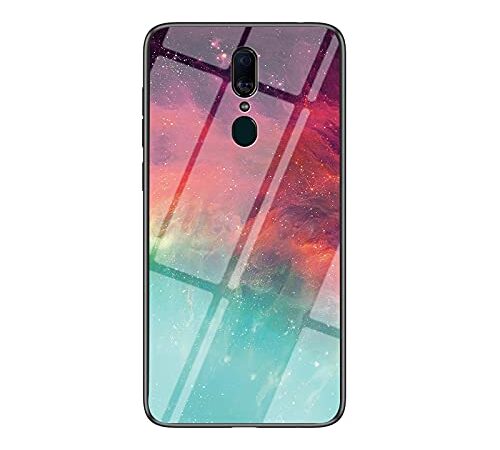 Mobile Phone Protective Case for Oppo F11 Starry Sky Painted Tempered Glass TPU Shockproof Protective Case