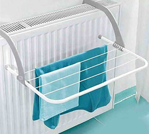 VAIDUE Balcony Cloth Drying Rack | Cloth Drying Hanger | Wall Mount Balcony Cloth Stand | Retractable Clothing Organizer Foldable Storage No Need Install Outdoor Drying for Clothes Socks Clothes Airer